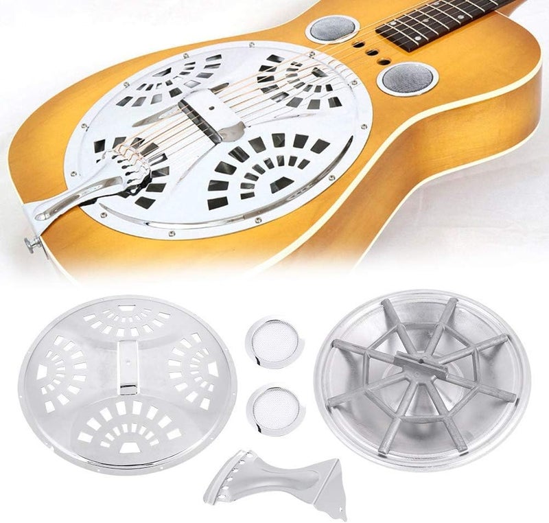 MUNEFE Resonator Guitar Kit, Resonator Tailpiece Spider Bridge Cover, Resonator Cone Set, Suitable for Resonator Guitar - Image 4